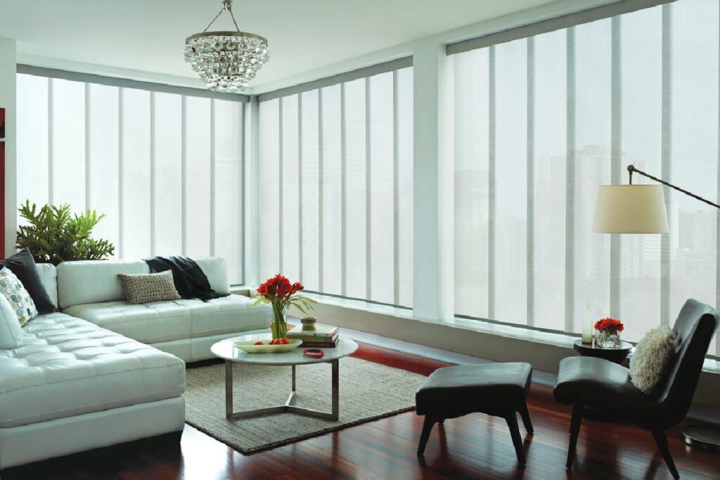 Hunter Douglas PowerView® Automation featuring Skyline® Panel Track Blinds